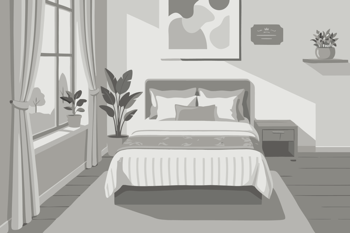 Cama de solteiro em Dormitório com 4 Camas